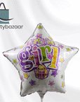 Happy Birthday Girl Star Balloon