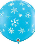 Snowflakes & Sparkles A Round Balloon (Helium/Air Filled) - 30 Inches