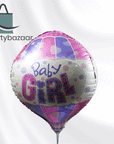 Baby Girl Hot Air Balloon 3D- 28 Inches