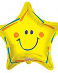 Yellow Smiley Star Balloon