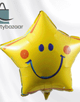 Yellow Smiley Star Balloon