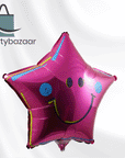 Pink Smiley Star Balloon