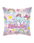 Happy Birthday Pony Square Balloon