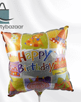 Happy Birthday Cake & Present Square Balloon