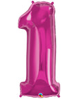 Number 1 Magenta Balloon