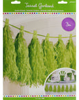 Paper Tassel Garland Lime Green 10Ft- 1Pc