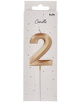 Candle  Glamour Vibes Metallic Gold Number 2 - 1 Pc- (7cm)