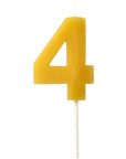 Candle  Bees Wax Number 4 - 1 Pc- (4.5cm)