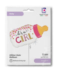 Confetti Baby Bottle Girl- 29 Inches (Helium)