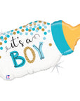 Confetti Baby Bottle Boy- 29 Inches (Helium)