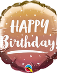 Birthday Gold & Rose Gold Ombre Round Balloon