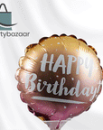 Birthday Gold & Rose Gold Ombre Round Balloon