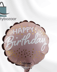 Birthday Pink & Gold Confetti Round Balloon