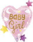 Baby Girl Heart Stars - 25 Inches