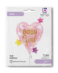 Baby Girl Heart Stars - 25 Inches
