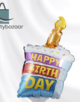 Birthday Rainbow Cake & Candle Balloon