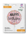 Happy Birthday Pink Confetti Balloon