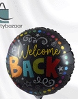 Welcome Back Round Colorful Balloon (Helium) - 18 Inches