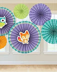 Paper Fan Decoration Woodland Welcome-6pc