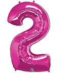 Number 2 Magenta Balloon