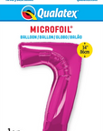 Number 7 Magenta Balloon