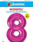 Number 8 Magenta Balloon