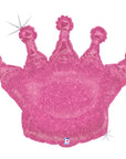 Glittering Crown Pink Balloon
