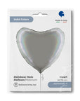 Heart Rainbow Holographic Platinum Pure (Helium) - 36 Inches