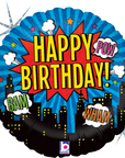 Superhero Birthday Round Balloon