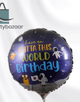 Outta This World Birthday Round Balloon