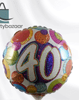 40 Colourful Polka Holographic Balloon
