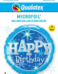 Birthday Blue Sparkle Round Balloon