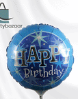 Birthday Blue Sparkle Round Balloon
