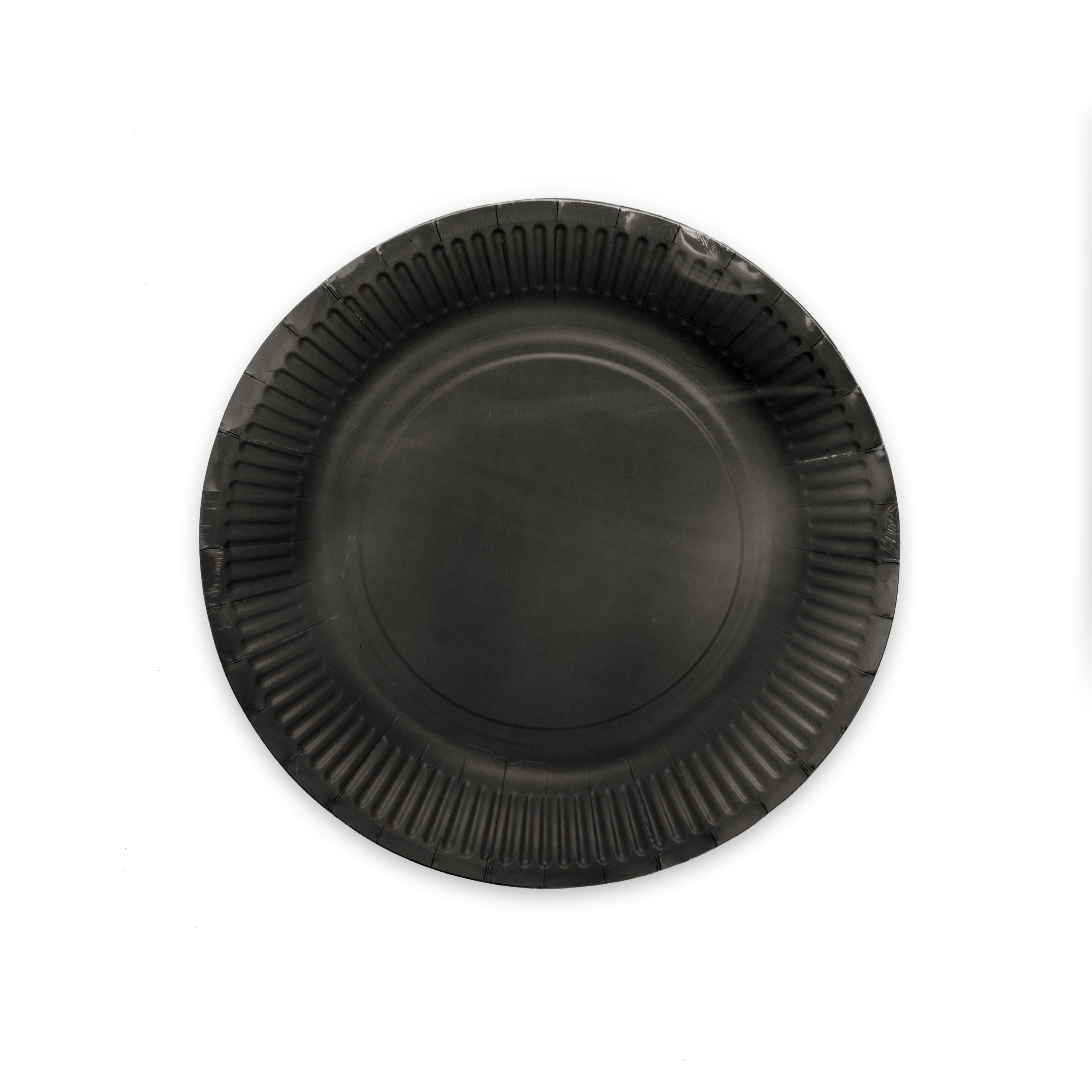 Premium Paper Plates Inches Black- Pc - Main Image