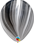 Black & White SuperAgate® Latex Balloon (Helium/Air Filled) - 11 Inches