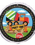 Construction Party Round Balloon