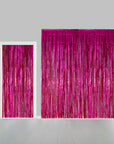 Premium Party Curtain Foil Flame Retardant Hot Pink 8ft*3ft - 1 Pc