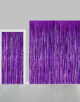 Premium Party Curtain Foil Flame Retardant Purple 8ft*3ft - 1 Pc