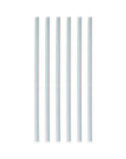 20 Paper straws 6mm x 197mm striped iridescent