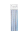 20 Paper straws 6mm x 197mm striped iridescent