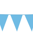 Premium Plastic Giant Bunting Baby Blue 30ft - 1 Pc