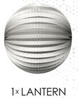 Paper Lantern Round Silver Metallic- 10 Inch