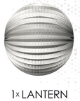 Paper Lantern Round Silver Metallic- 10 Inch