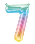 Ombre Number 7 Balloon