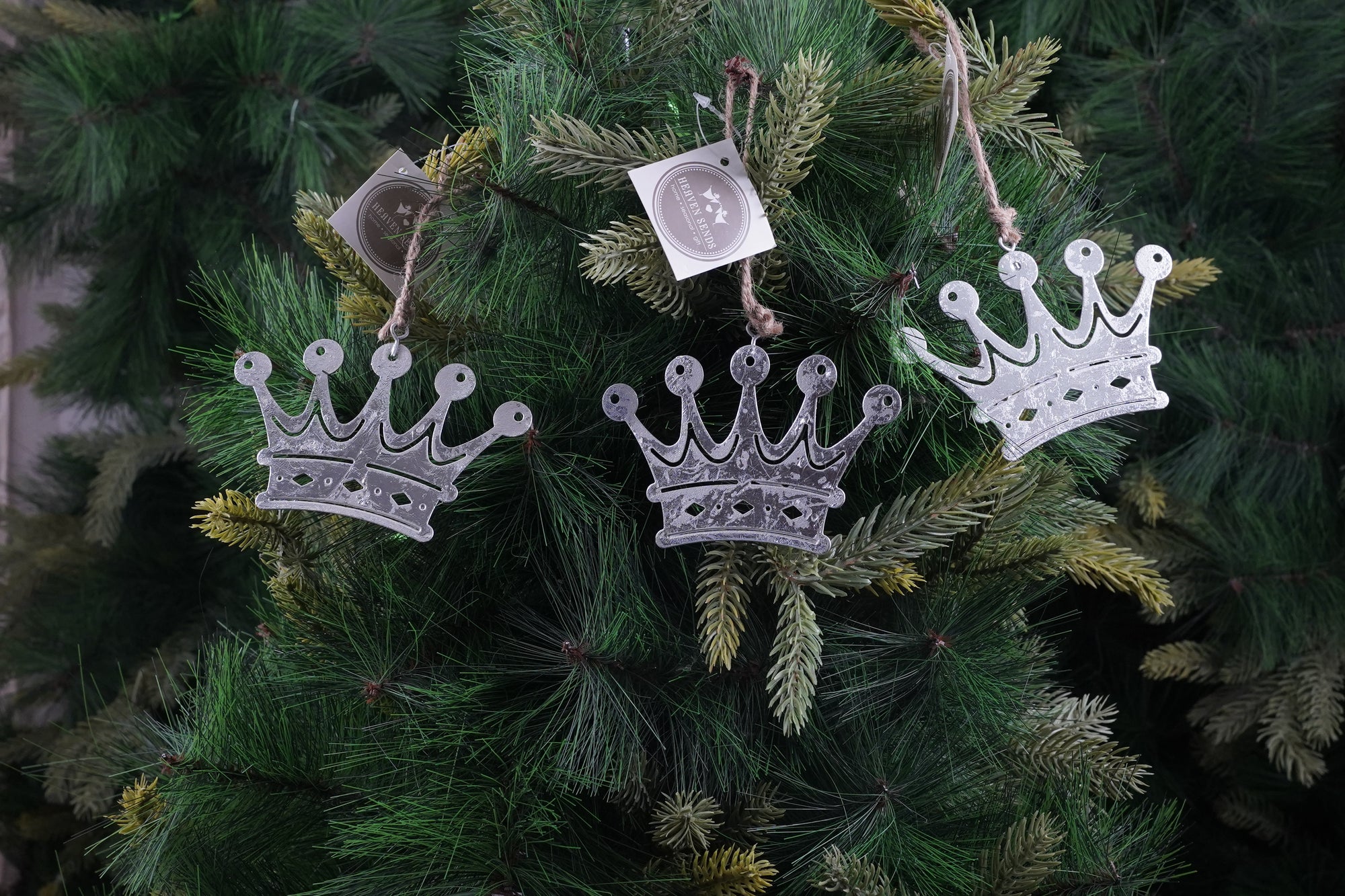 Vintage Silver Crown Ornament- 1Pc