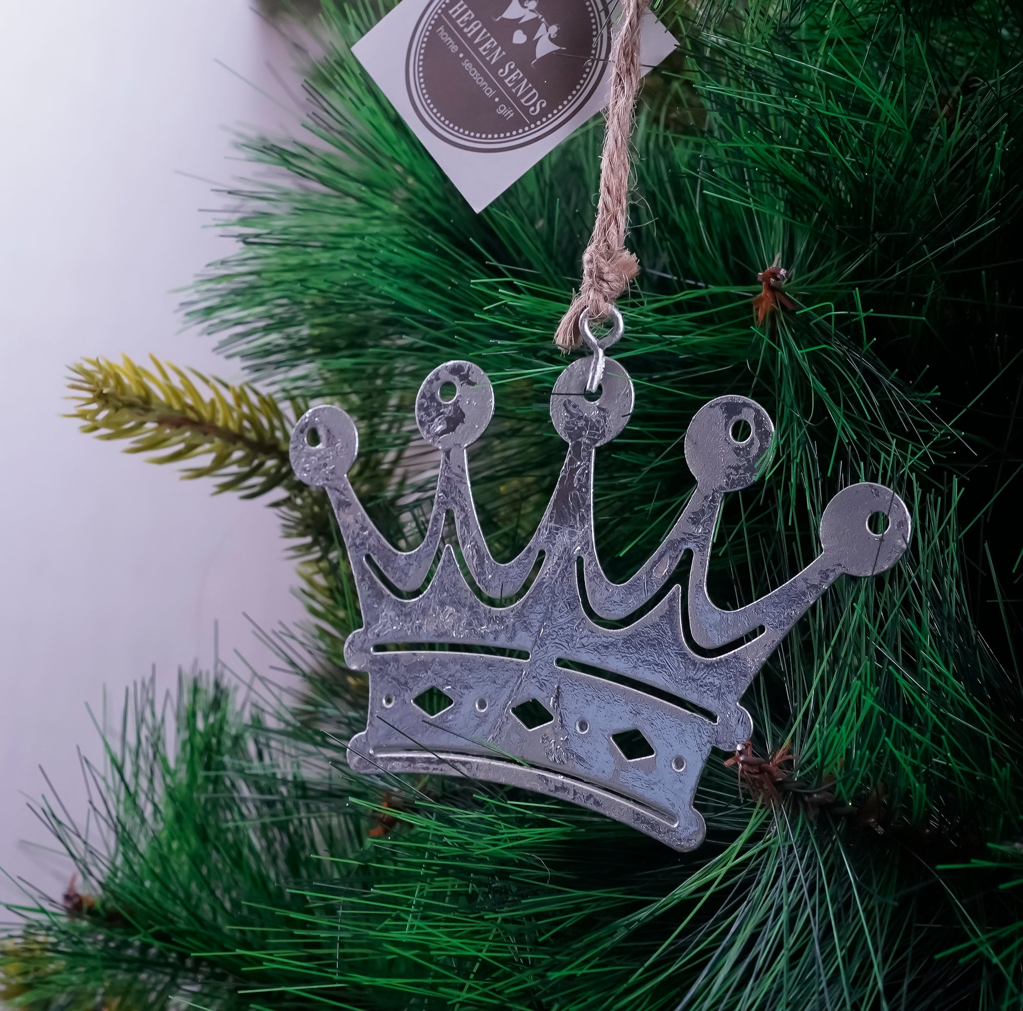 Vintage Silver Crown Ornament- 1Pc