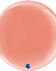 Globe Rose Gold 4D Balloons (Air-filled) - 15 Inches