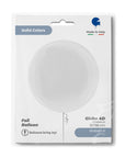 Globe White 4D Balloons (Air-filled) - 15 Inches