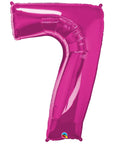 Number 7 Magenta Balloon