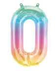 Ombre Number 0 Balloon
